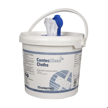 Contec ContecClean Cloth, 10.5in x 12in perfed roll dispenser bucket, 6PK PRMW0675