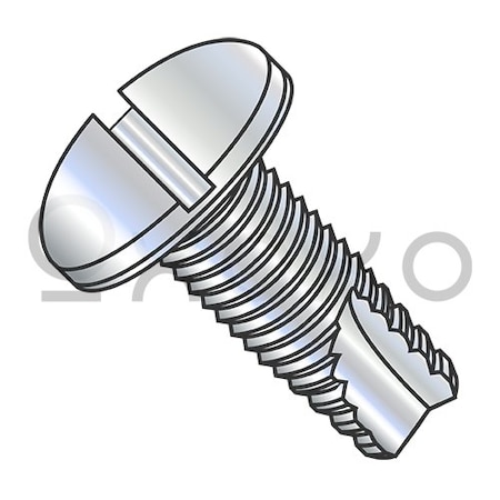 Oxoxo 4-40X1/2 Slotted Pan Thread Cutting Screw Type 23 Fully Threaded Zinc, 10000PK 106182