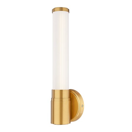 Z-Lite Warwick 1 Light Wall Sconce, Modern Gold/Opal White, 4.75 In W 1020-1S-MGLD-LED