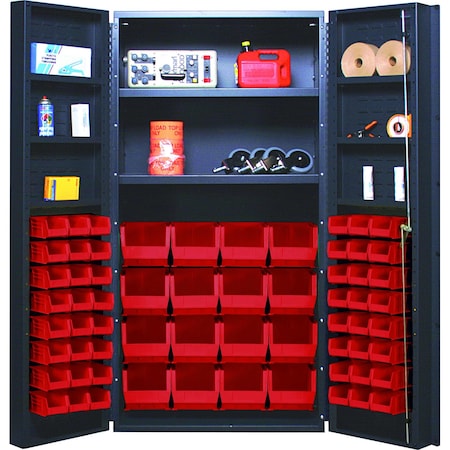 Quantum Storage Systems STORAGE CABINET W/32 RED BINS QSC-32-2S-6DSRD