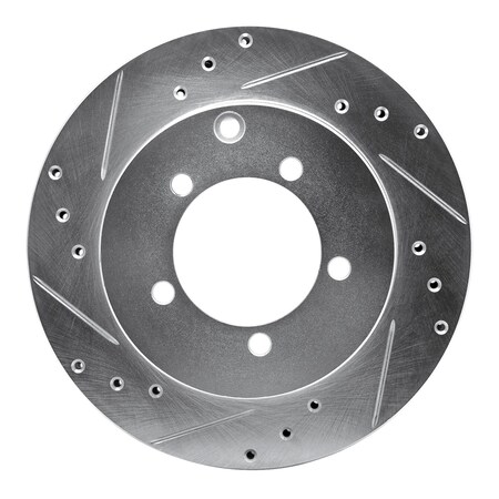 Dynamic Friction Co DFC Brake Rotor - Drilled and Slotted - Silver 631-72017L
