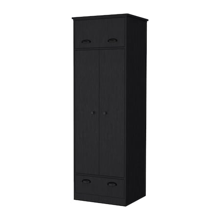 Homeroots 23" Black Drawer Combo Dresser 534919