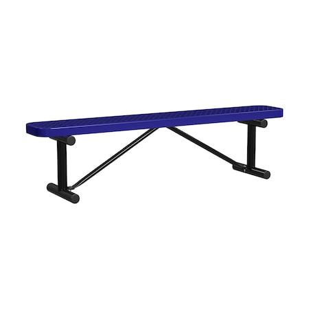 Leisure Craft Portable, Bench w/o Back, 6ft., Navy B6XPP-NAVY