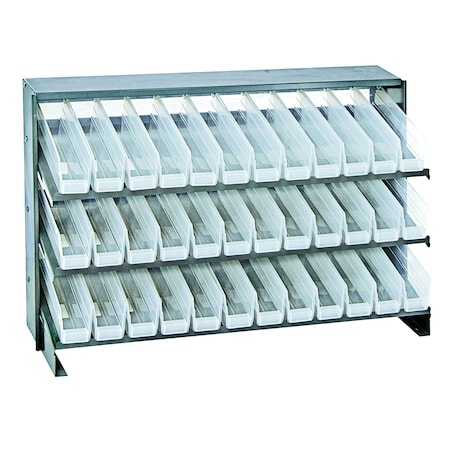 Quantum Storage Systems BENCH RACK W/36 BINS CLEAR QPRHA-100CL