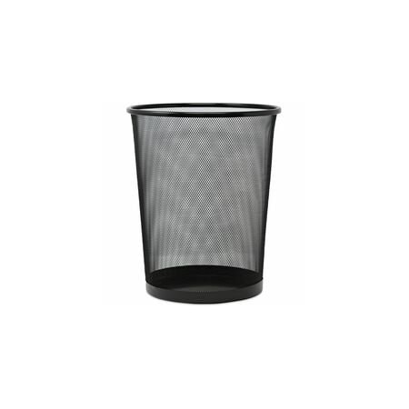 Universal Mesh Wastebasket, 18 qt, Black UNV20008