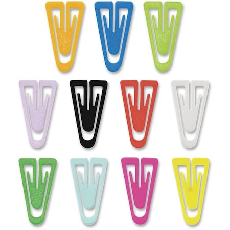 Gem Office Products Triangular Paper Clips - Medium - for Paper, File - Non-magnetic - Assorted - PC0300