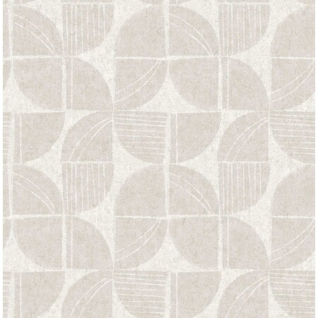 A-Street Prints Baxter Bone Semicircle Mosaic Wallpaper 4141-27111