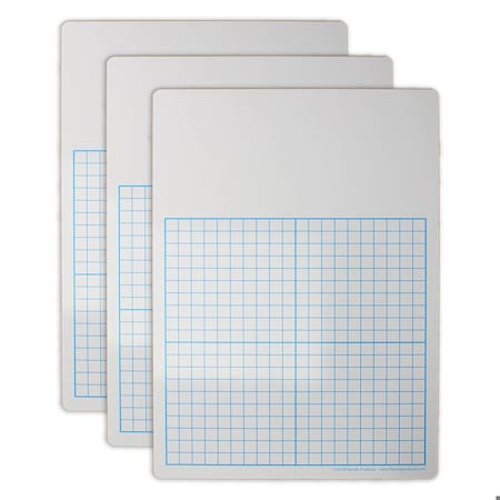 Flipside Graph Dry Erase Board, 1/2in. Ruled, 11in. x 16in., 3PK ER11162-3