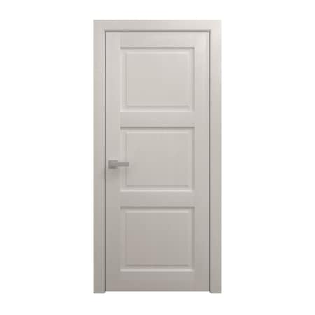 Sartodoors Interior Solid French Door 18 x 96 inches, Ego 5010 Painted White Oak, Single Regular Panel Frame EGO5010ID-PWO-1896