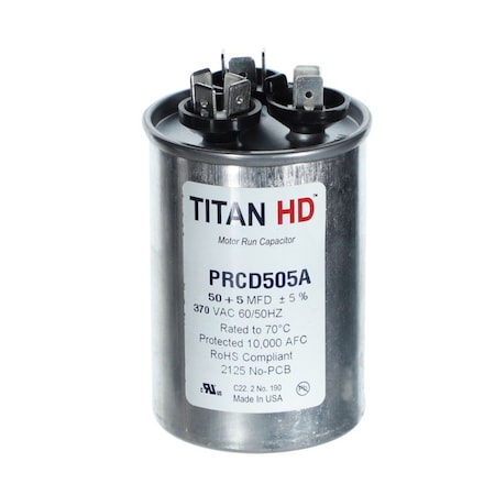 Diversitech TITAN HD 50+5MFD, 370V, ROUND PRCD505A
