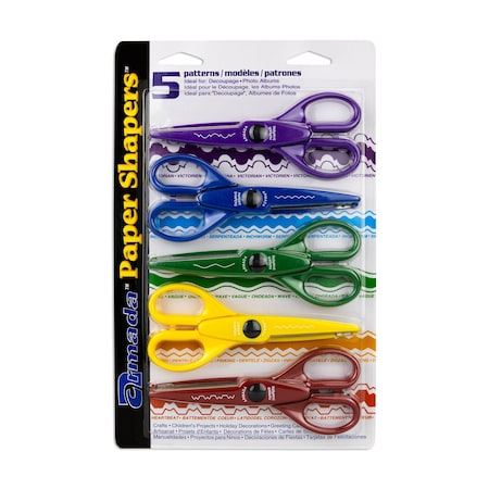 Hygloss Products Paper Shapers Decorative Scissors, 5PK 7005C