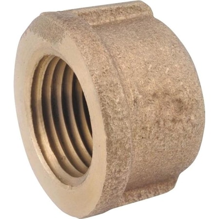 Anderson Metals Pipe Cap, 1-1/4 in, IPT, Brass, Red 738108-20