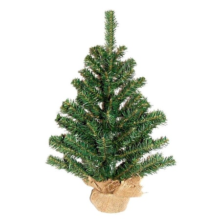 Santas Forest Ball and Burlap Tree, 12 in H, Tree, BurlapPVC, Indoor, Outdoor 11112