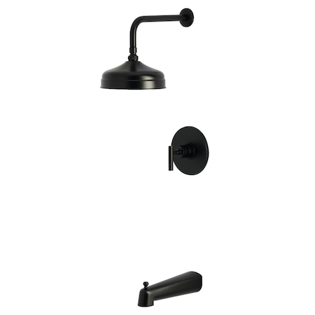 Kingston Brass Single-Handle Pressure Balanced Tub and Shower Faucet, Matte Black KB6330CML