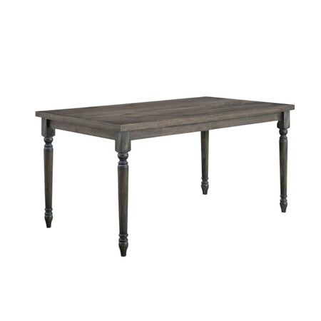 Homeroots 59" Gray Wood Dining Table 630365