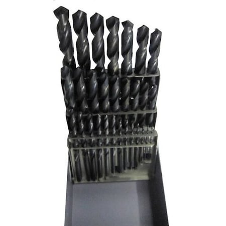 Drill America 1/16" - 1/2" x 64ths 29 Piece Carbide Drill Bit Set CBDF29CAR