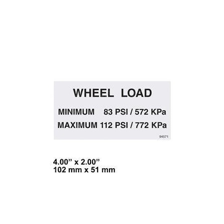Mec REPLACEMENT DECAL, FLOOR LOADING 94571