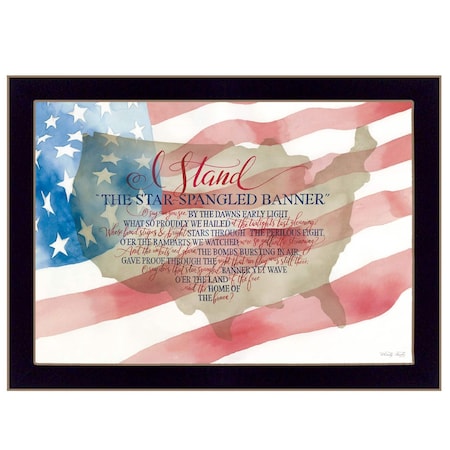 Homeroots I Stand 1 Black Framed Print Wall Art 404807