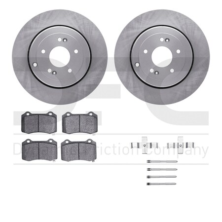 Dynamic Friction Co DFC Brake Rotor- Heavy Duty Brake Pad includes Hardware 6412-03003