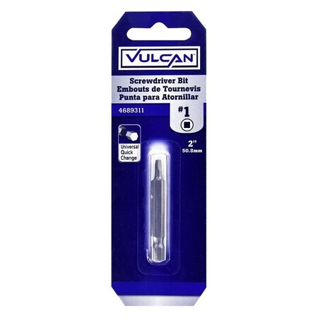 Vulcan Screwdriver Bit, S2 Chrome Molybdenum Steel 305891OR