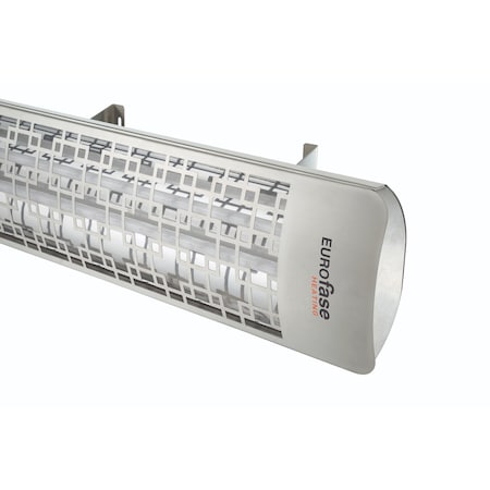 Eurofase SS 39in Dual Element 4000W 240V Heater, Stainless Steel, Brix Decor Plate EF40240S5