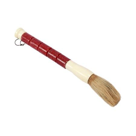 Homeroots Red Spotted Jade Sectioned Decorative Calligraphy Brush 401521