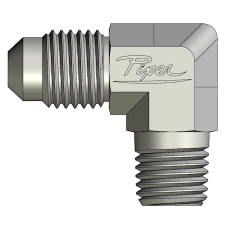 Piper 1/4in. Male JIC X 1/8in. Male Pipe, 90 Degree Elbow 0190-04-02