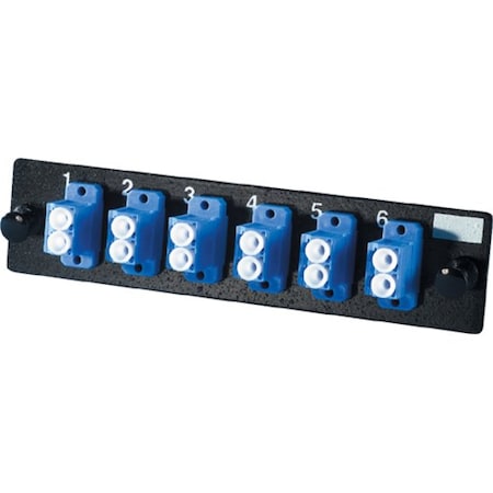 Ortronics 6 PORT PANEL LC DUPLEX SM, LOADED FOR FC SERIES ENCL OFP-LCD12AC