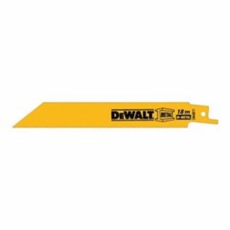 Black+Decker STRAIGHT BACK RECIPROCATING SAW BLADE, 6 IN L X 3/4 IN W, 18, BI-METAL BODY DW4811