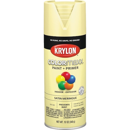 Krylon ColorMaxx 12 Oz. Satin Spray Paint Meringue K05570007