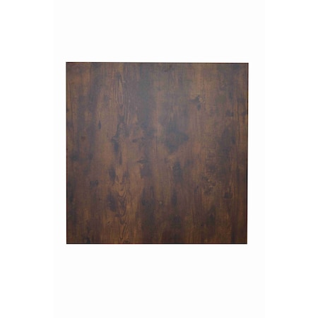 Bfm Seating 1in Relic Table Top - Melamine PVC Self-Edge 30x30 - Vintage Walnut VW3030
