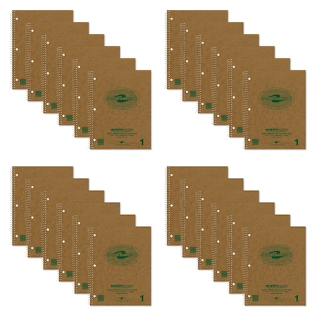 Roaring Spring Recycled 1-Subject Spiral Notebook, PK24 13440CS
