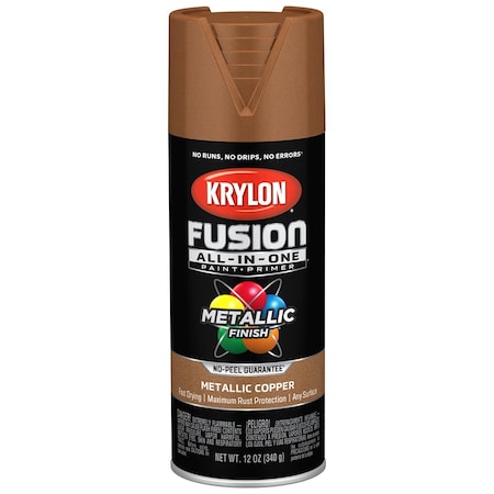Fusion All-In-One 12 Oz Krylon Copper Paint & Primer Spray Paint, Metallic K02768007