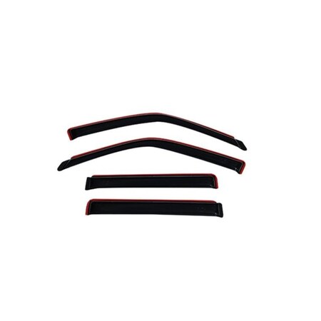 Ventshade Rainguards, Aerodynamic Design, In-Channel, Smoke, Acrylic, Set Of 4 194233