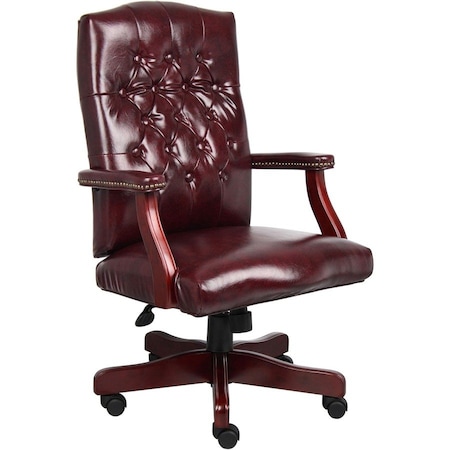 Boss Executive Chair, Wood Base, Overall 47" H B905-BY