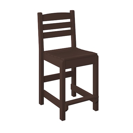 Polybird DINING SIDE CHAIR "COUNTER HEIGHT".        TUDOR BROWN POLYBIRD P10-C