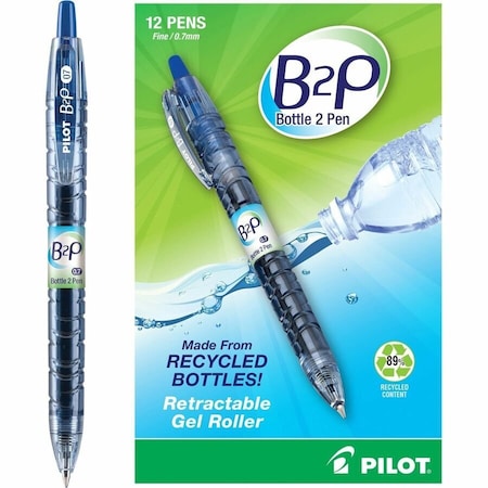 Pilot Fine Point Gel Pens, 0.7 mm Fine Pen Point, Refillable, Retractable, Blue Ink, Gel-based, 12PK 31601