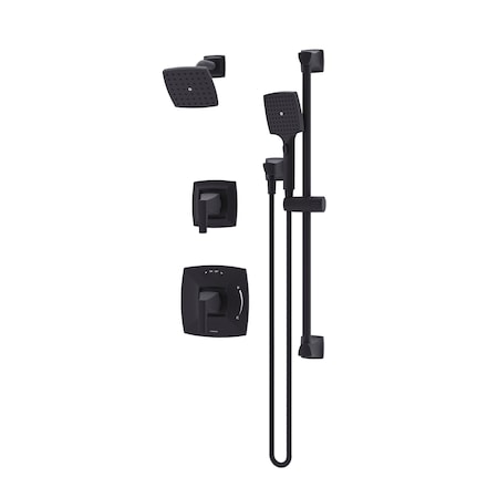 Symmons Oak HydroMersion Double Handle Shower Trim Kit with Hand Spray (Valve Not Included) 5695MB15TRM