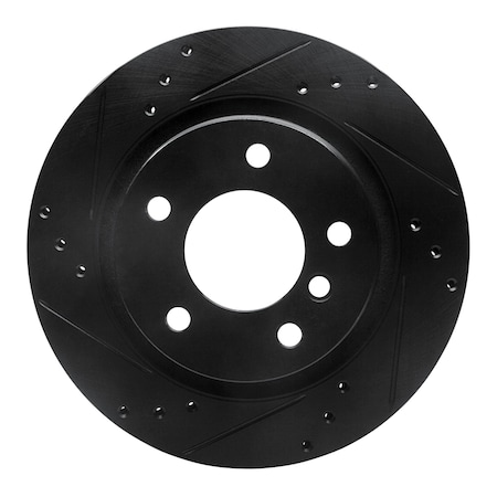 Dynamic Friction Co DFC Brake Rotor - Drilled and Slotted - Black 633-31047L