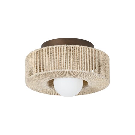 Troy Lighting Coleman 1 Light Flush Mount 14 In. Bronze Leaf C1104-BRL