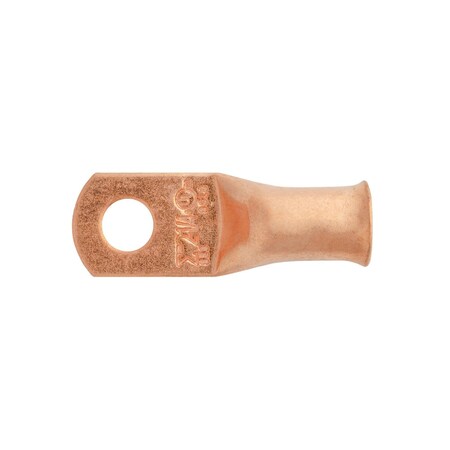 Auveco Copper Battery Cable Lugs. 2 Gauge. 1/4in Stud Size, 5PK 22980