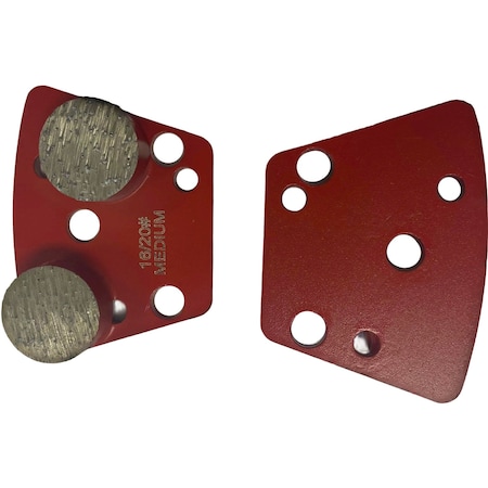 Vantage Product Diamond Grinding Disc for Trapezoid Grinders, 2 Round Segment, 16/20 Grit, Medium Bond M-TQC10-2R1620-M