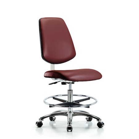 Blue Ridge Ergonomics Vinyl Clean Room Chair BR-CLR-VMBCH-MB-CR-CF-CC-8815