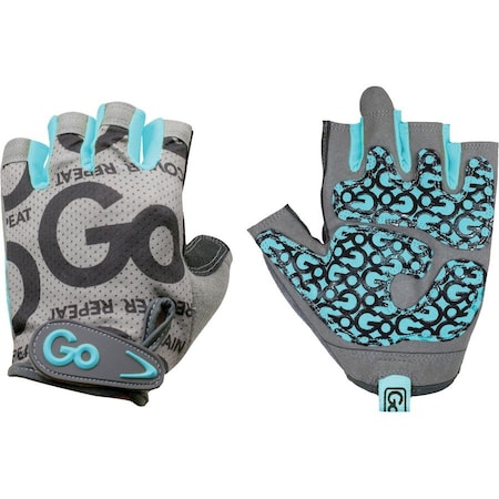 Gofit Women's Pro Trainer Gloves with Padded Go-Tac Palm (Teal/Small) GF-WGTC-S/TU