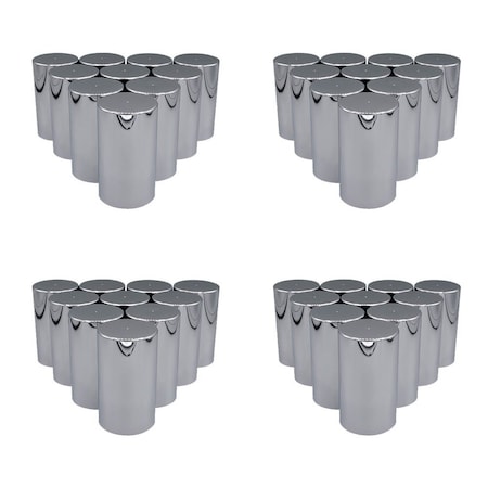 Mytee Products 40Pcs Lug Nut Covers 33mm Thread-on Chrome ABS Plastic Lug Replaces # TNUT-F2L, 4PK LNC-CHROME-ABS-90x33x4