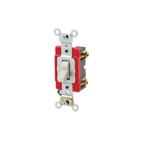 Leviton WallSwitch, 1hp, Toggle, 20A, LightAlmond 1221-2T