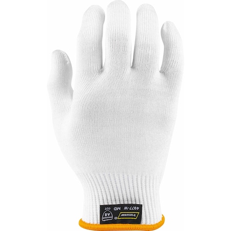 Ironwear 13 Gauge Multi Fiber Knit A8 Cut Resistant Glove, White, Small 4977-W-SM
