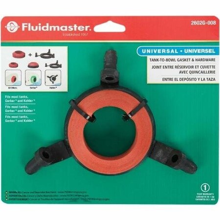 Fluidmaster 2602G-008-P10 UNIV GASKET FOR 2IN FLUSH TOI 2602G-008T5