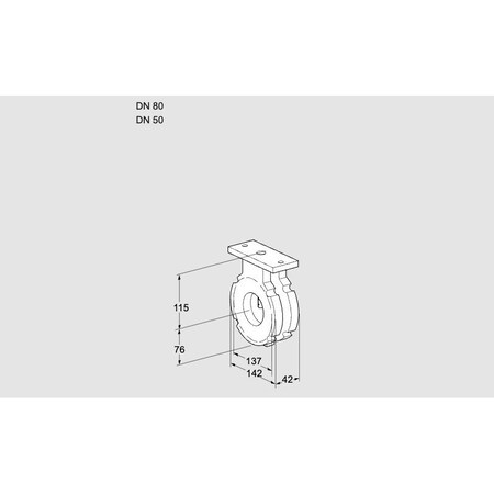 Honeywell Kromschroder VLV, BFLY, 3 ANSI FLG, GAS BVG 80/50W05, 7.2 KS88300154
