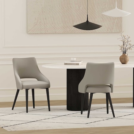 Manhattan Comfort Tremont Dining Chair in Stone - Set of 2 2-DC104-ST